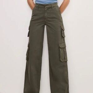 Good American Good Skate Twill Cargo Pants, Size 6, 28